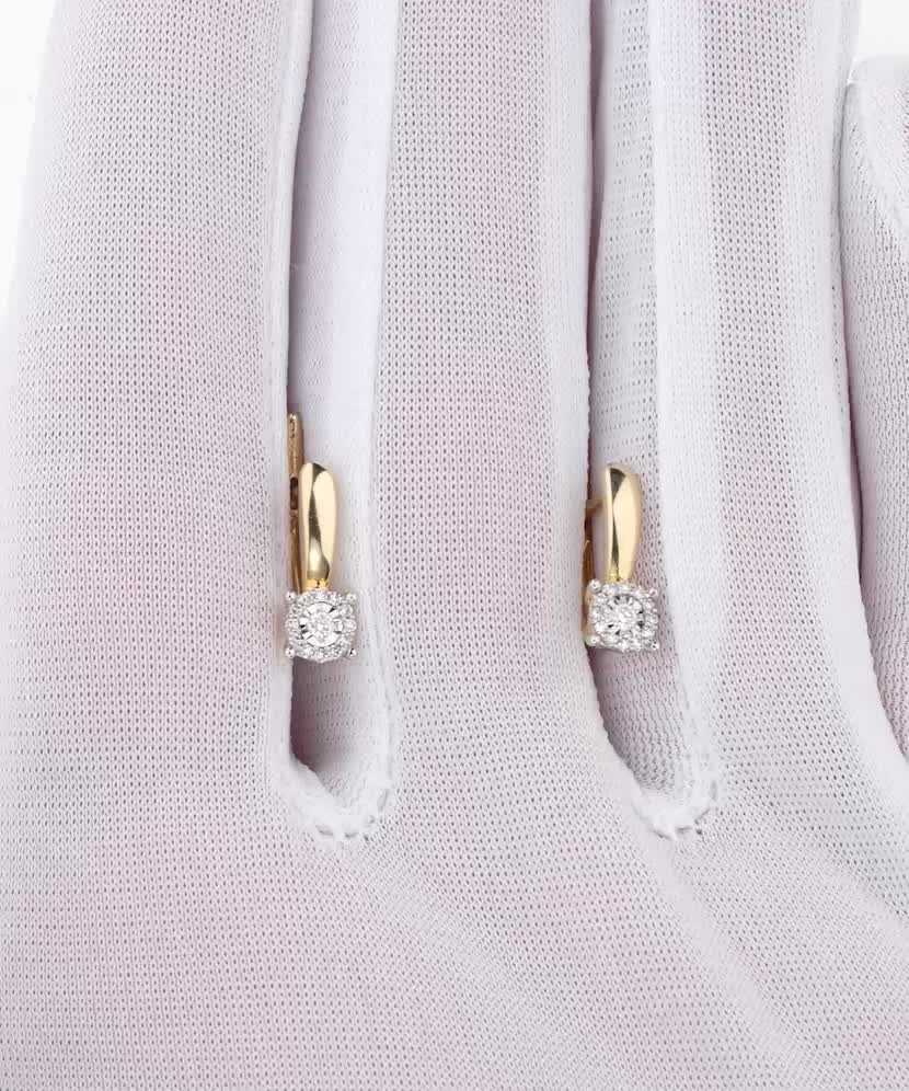 Yellow Gold earrings with diamonds