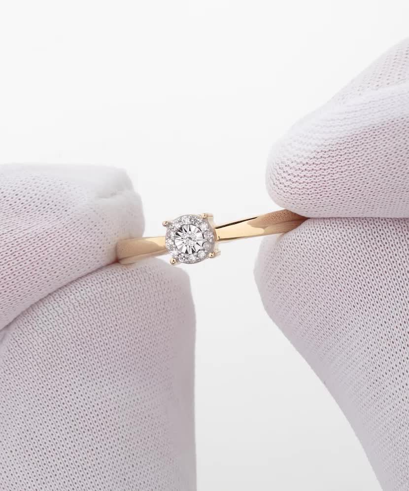 Yellow Gold ring with diamonds