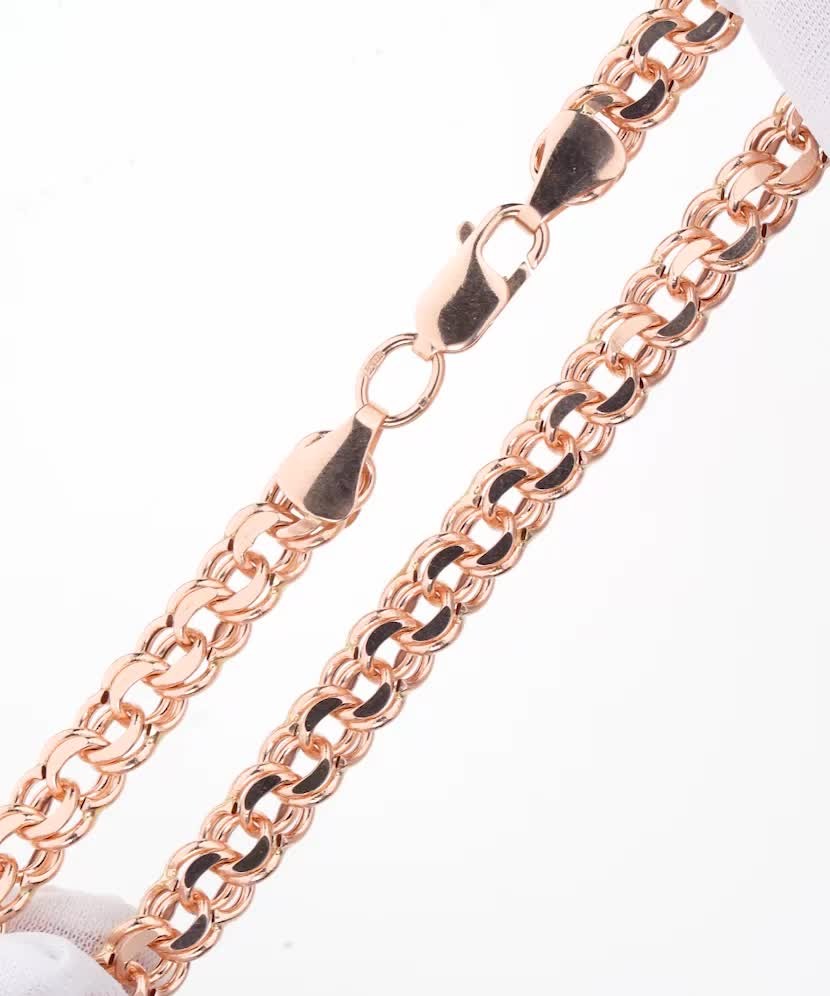 Gold bracelet "Bismark" 6.6mm