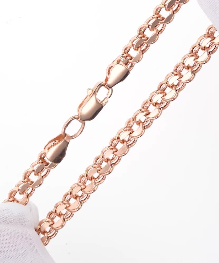 Gold bracelet "Bismark" 6mm