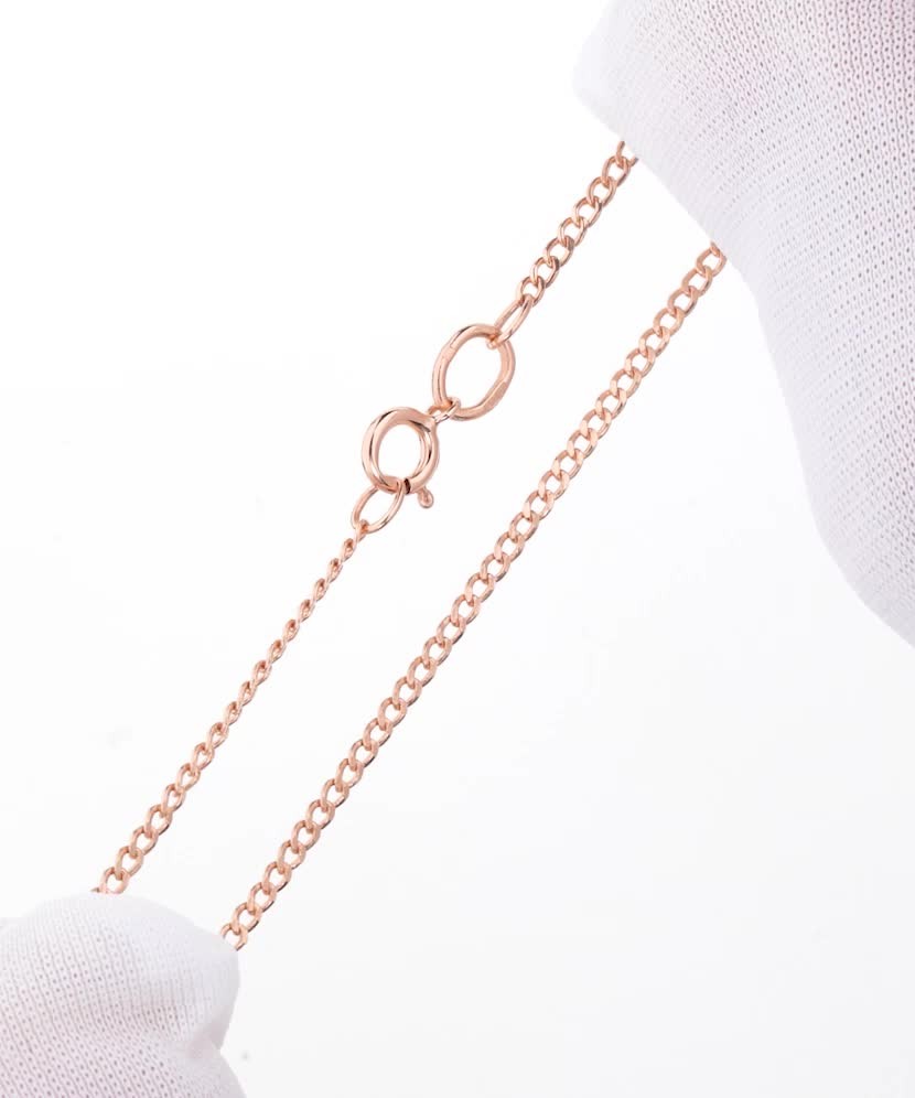 Gold bracelet "Curb" 1.6mm