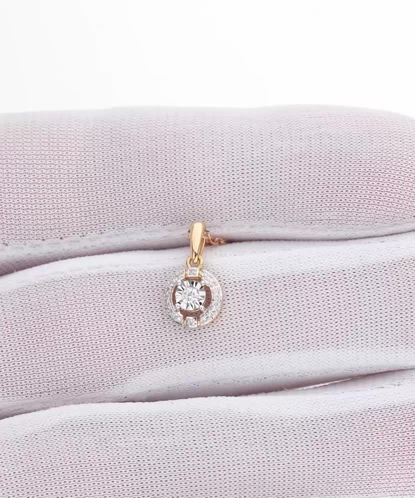 Yellow Gold pendant with diamonds