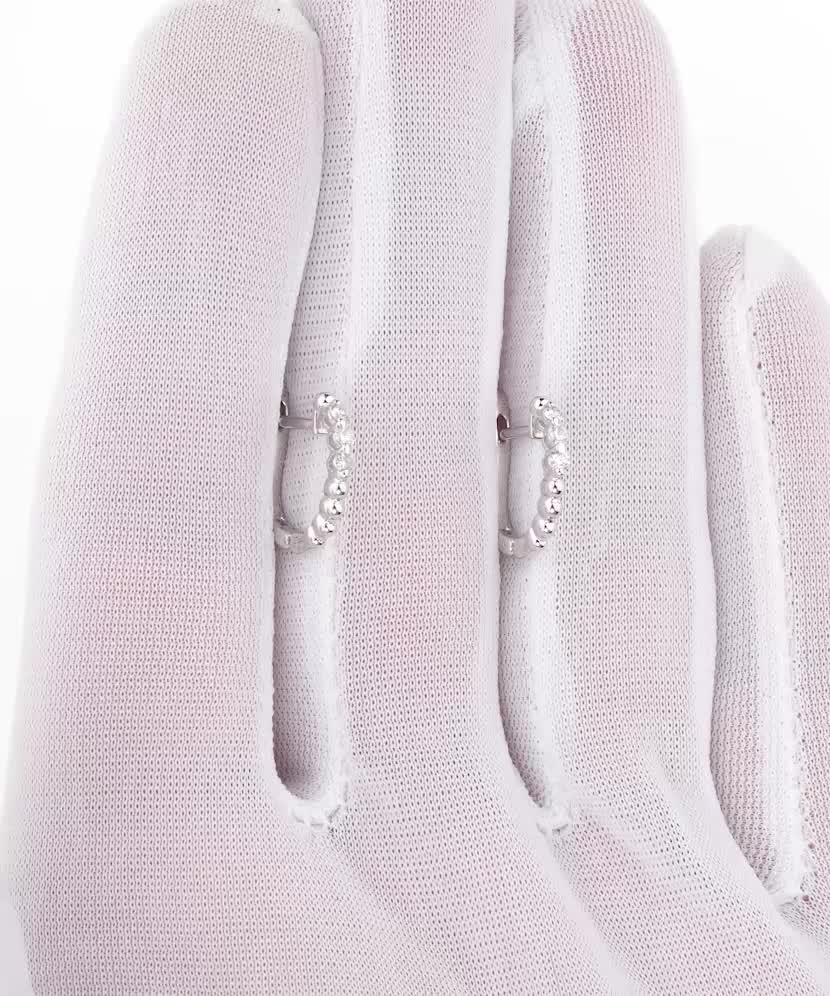 White gold earrings with diamonds