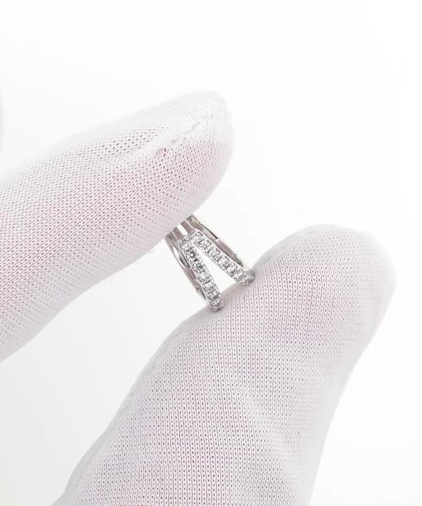 White gold earrings with diamonds