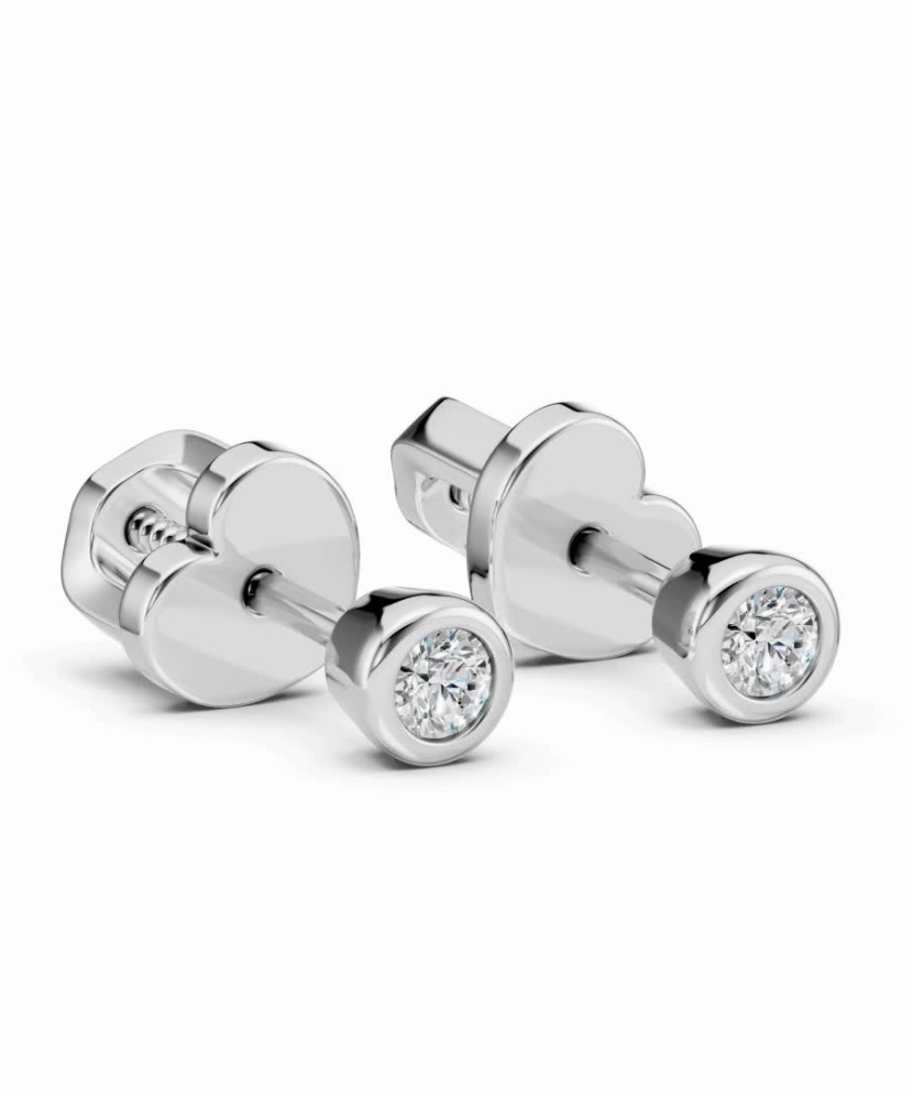 White gold earrings with diamonds