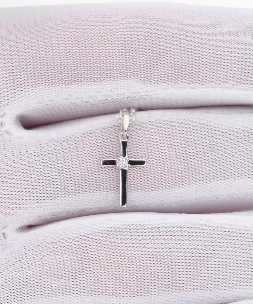 Valkokultainen riipus timanteilla "Ylittää"