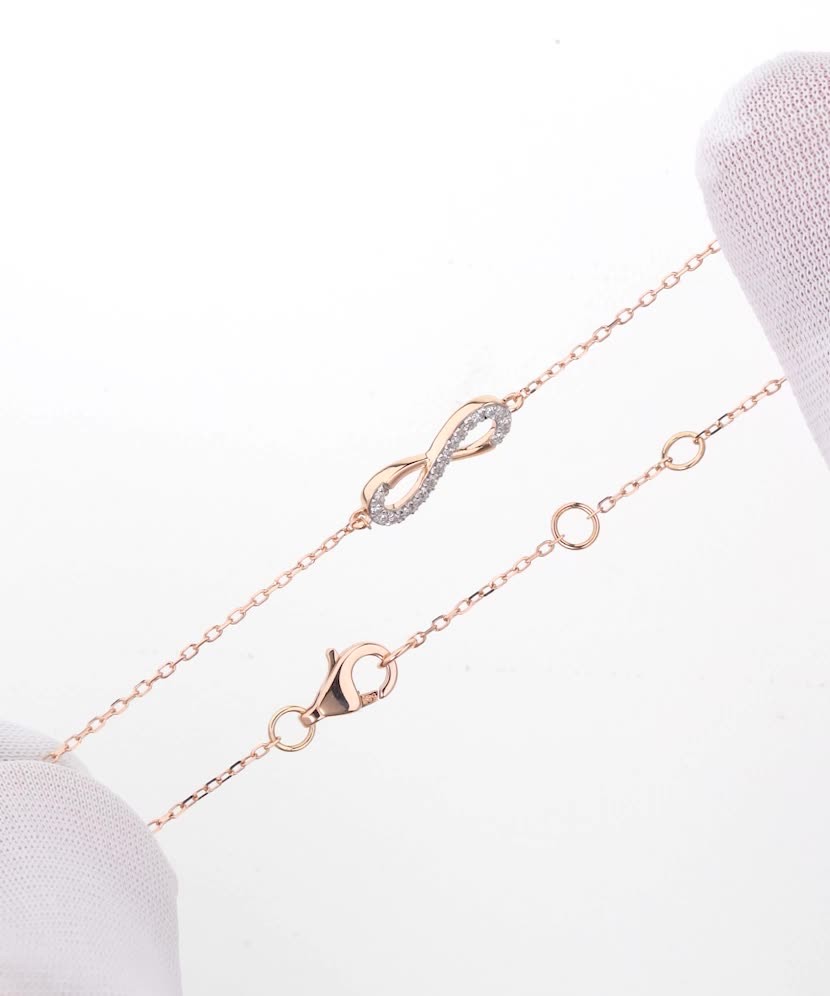 Gold bracelet with diamonds “Infinity”