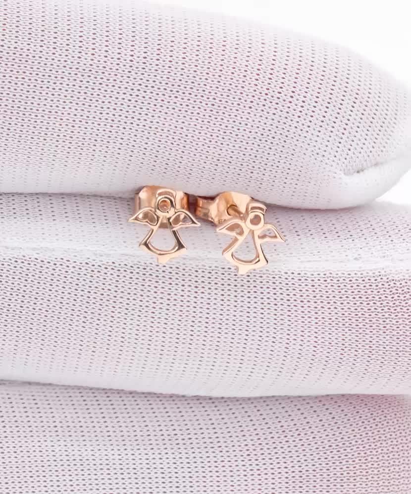 Kultaiset korvakorut "pieni enkeli"