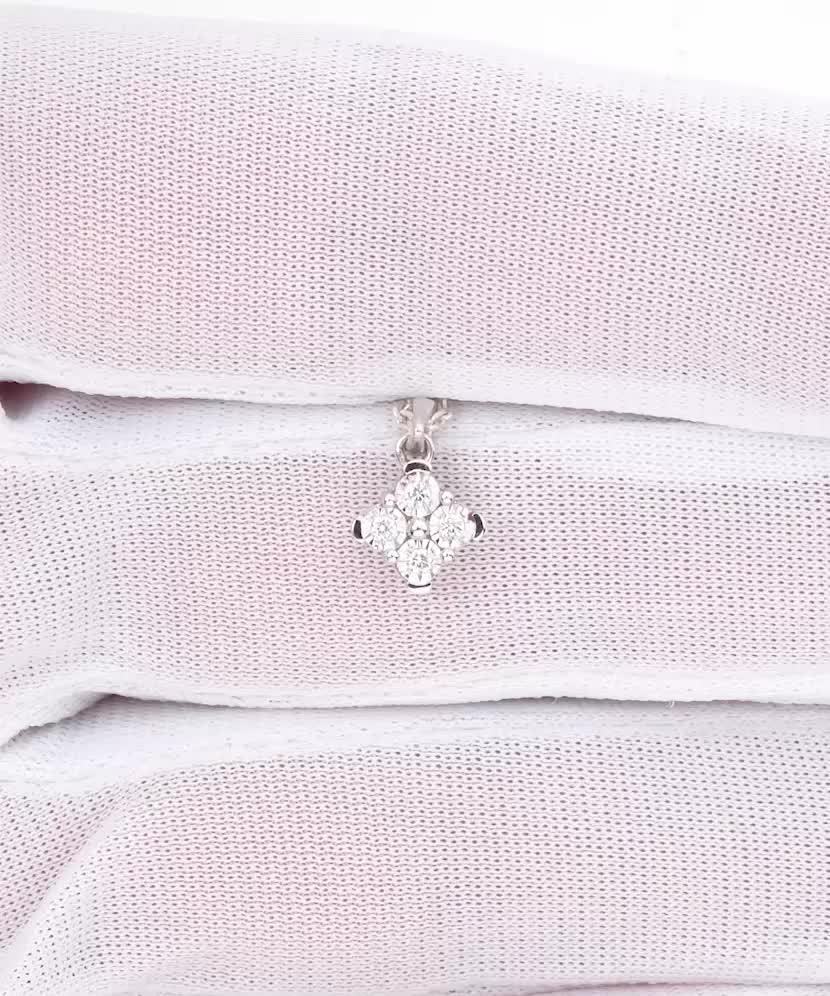 Valkokultainen riipus timanteilla