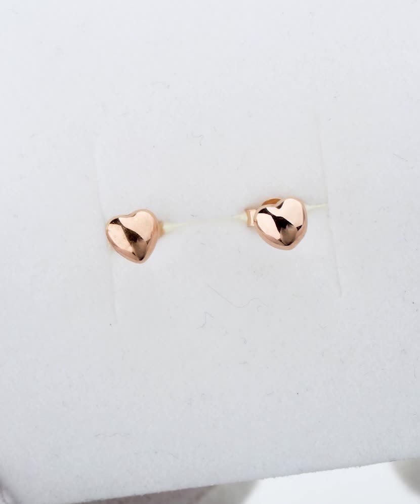Gold earrings "heart"
