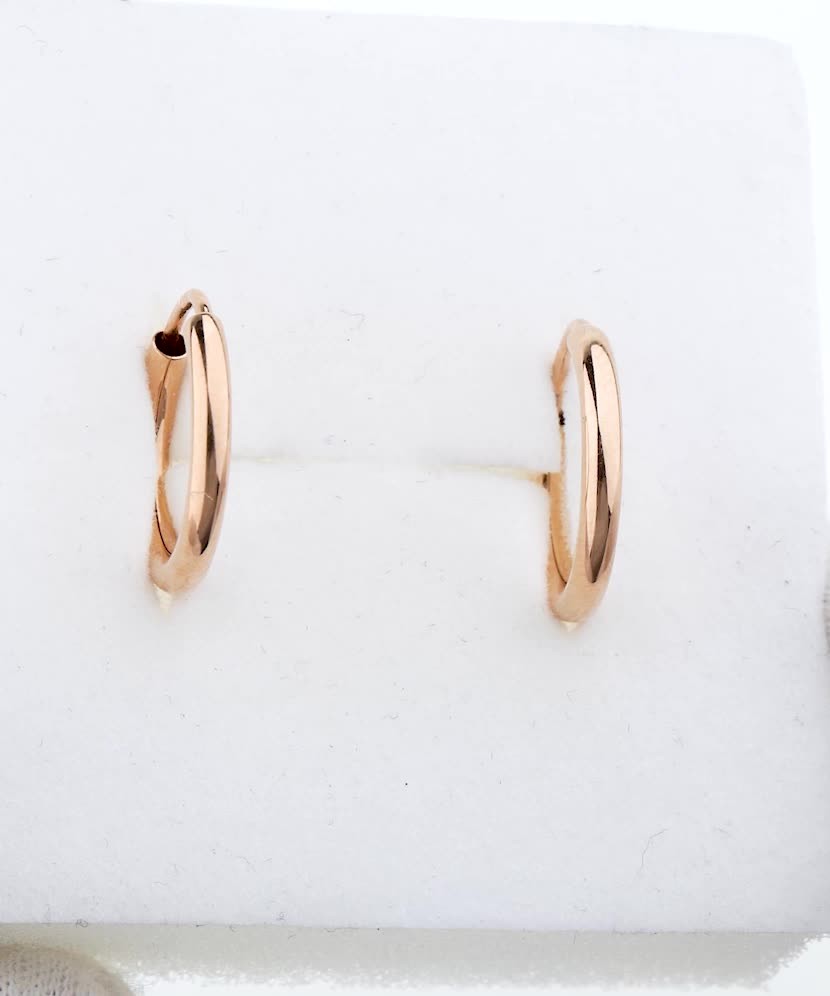 Gold earrings 15mm