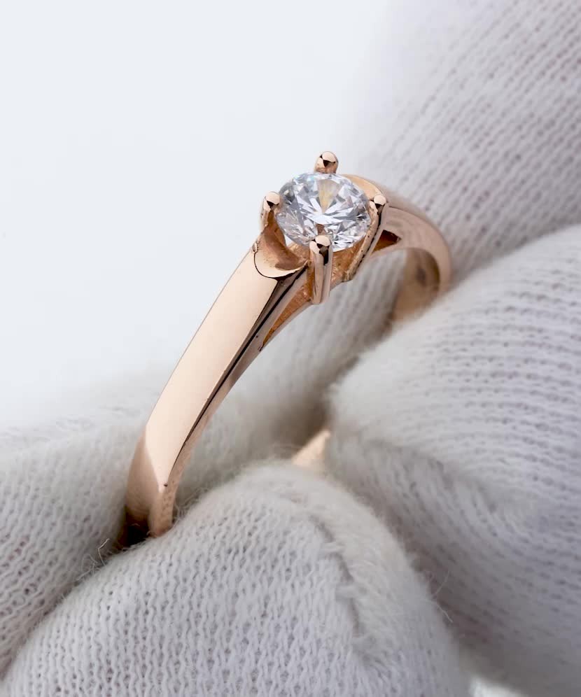 Auksinis žiedas su cirkoniu  - Goldinga