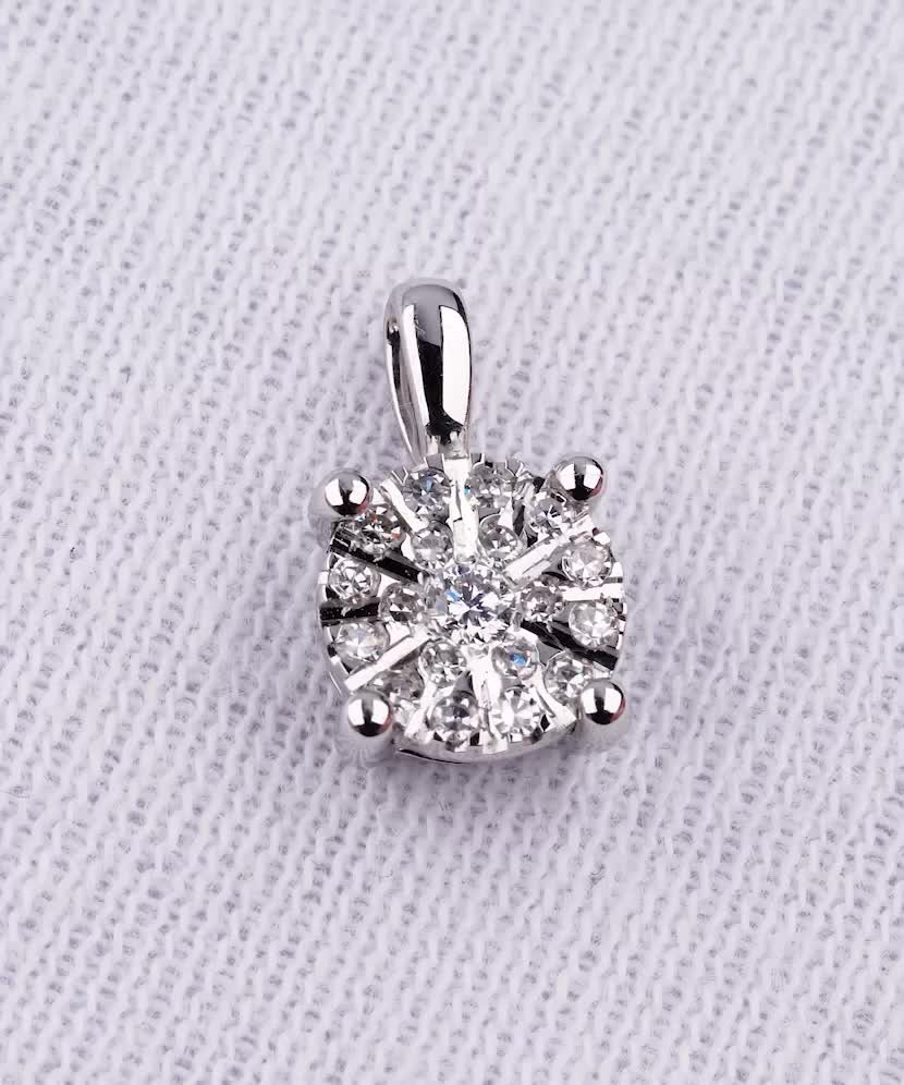 White gold pendant with diamonds