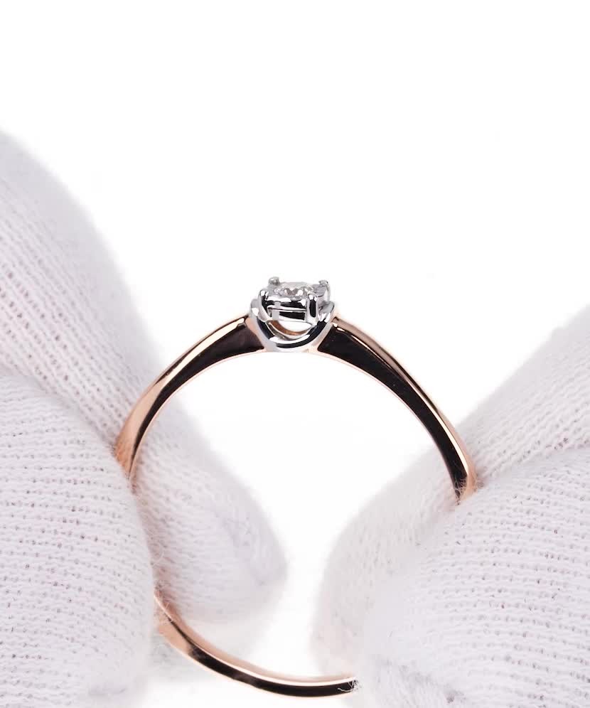 Auksinis žiedas su briliantais  - Goldinga