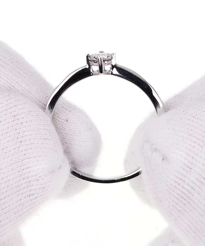 White gold ring with diamonds