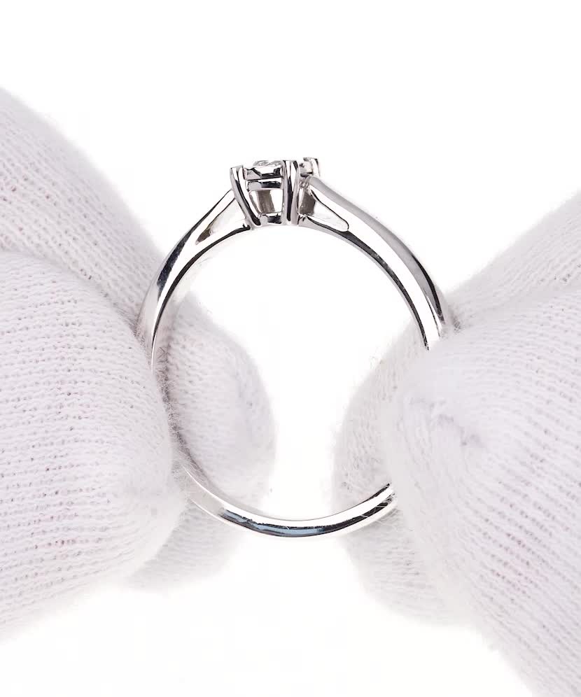 White gold ring with diamonds
