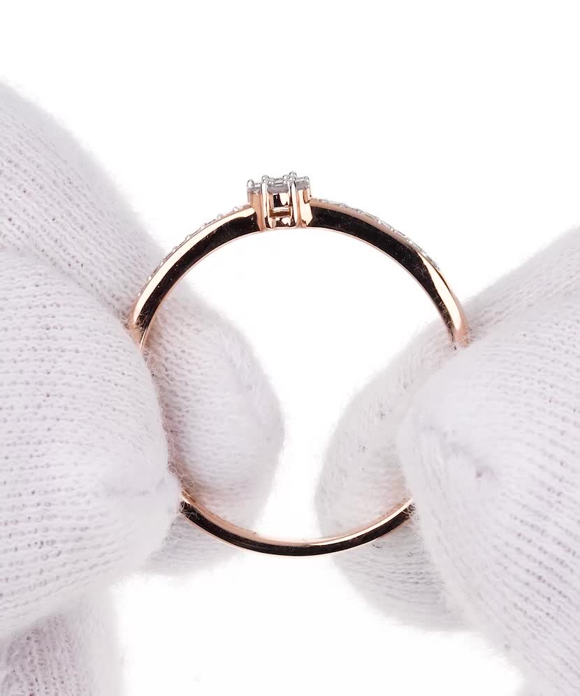 White gold ring with diamonds