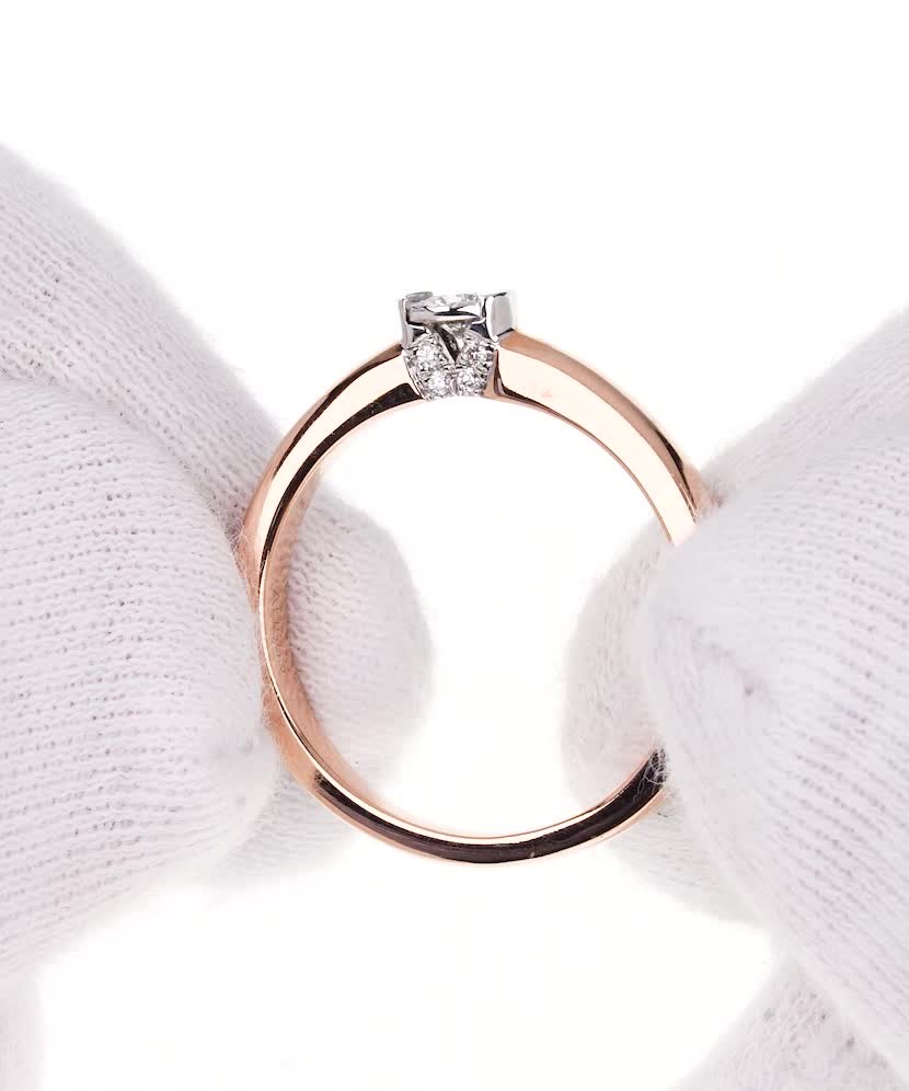 Auksinis žiedas su briliantais  - Goldinga