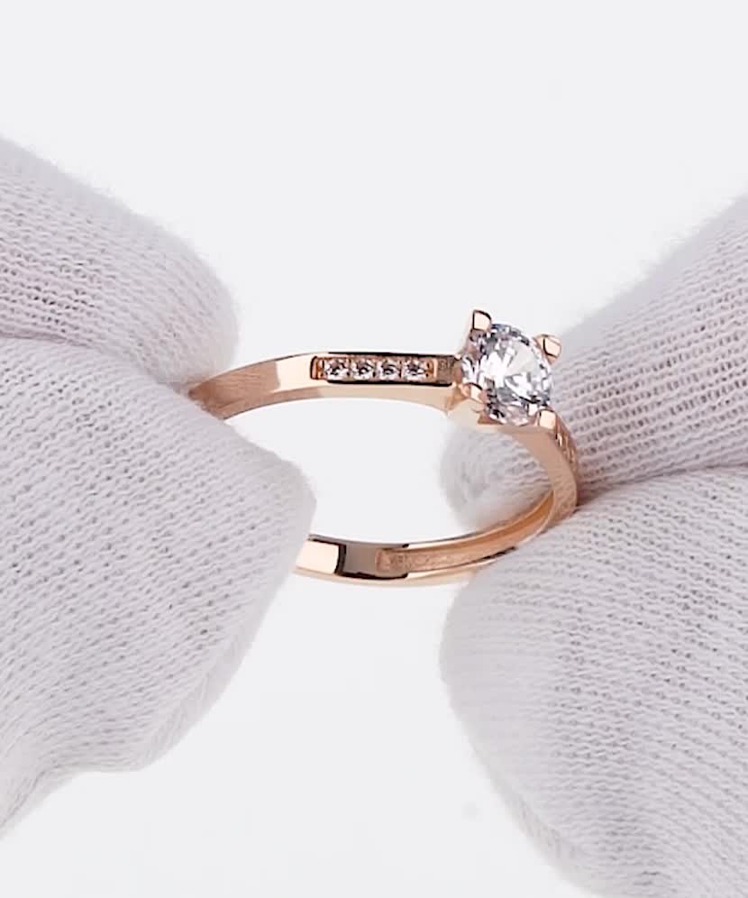 Auksinis žiedas su cirkoniais  - Goldinga