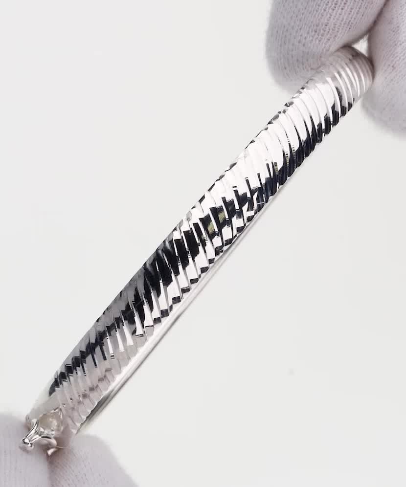 Sterling silver hard bracelet