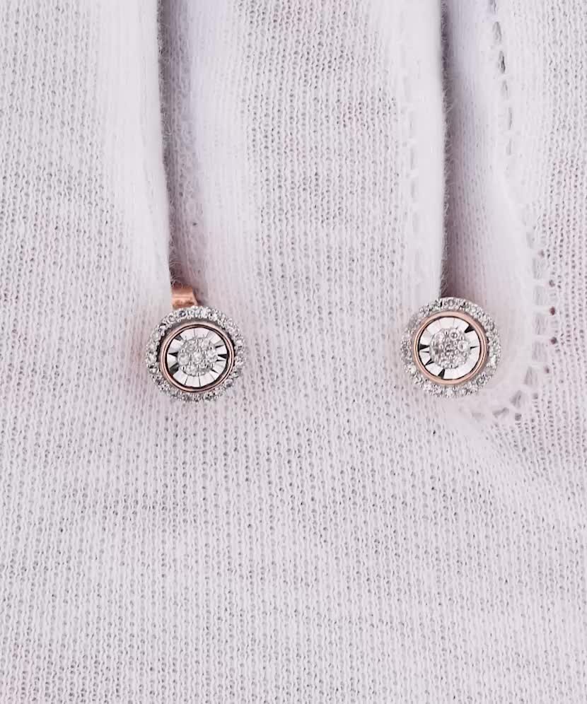 Auksiniai auskarai su deimantais  - Goldinga