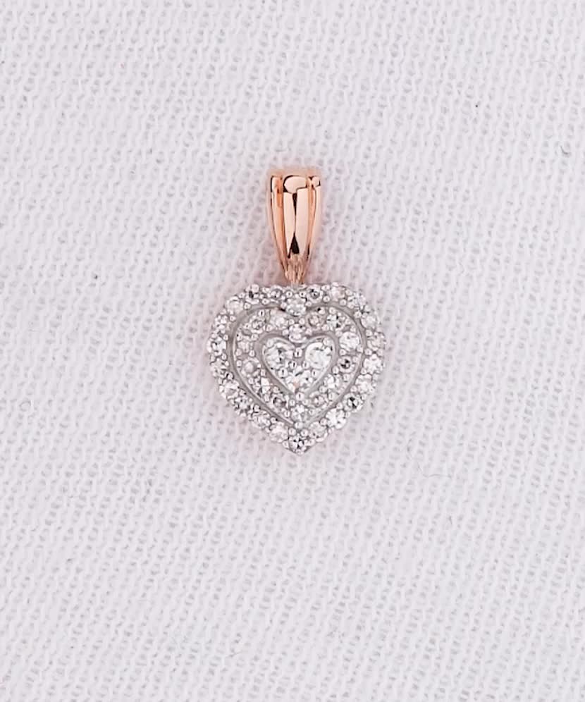 Gold pendant with diamond "Heart"