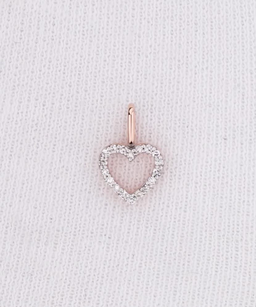 Gold pendant with diamond "Heart"