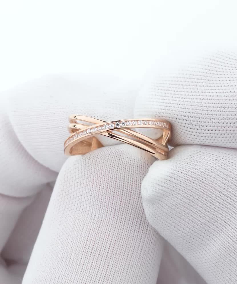 Auksinis žiedas su cirkoniais  - Goldinga