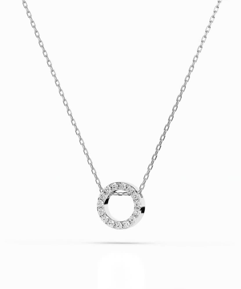 Gold chain with diamond pendant