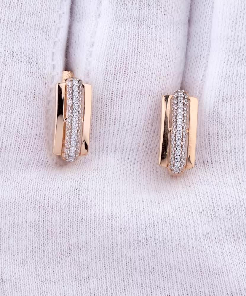 Auksiniai auskarai su cirkoniais  - Goldinga