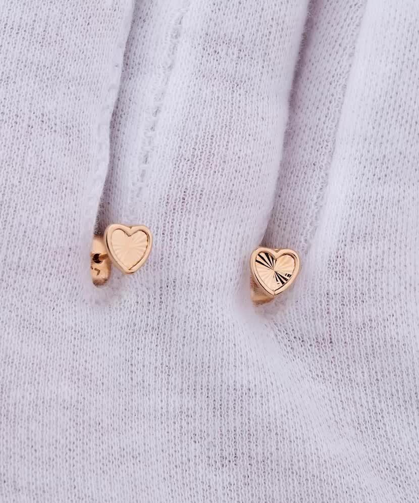 Gold earrings "hearts"