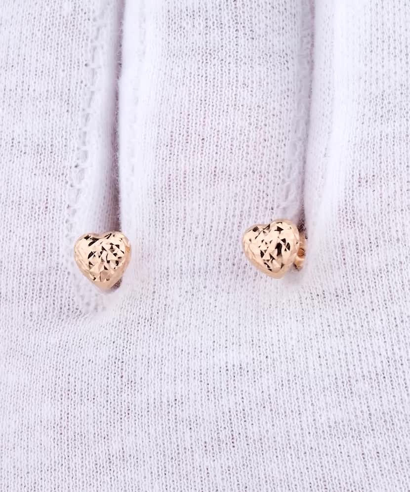 Gold earrings "hearts"