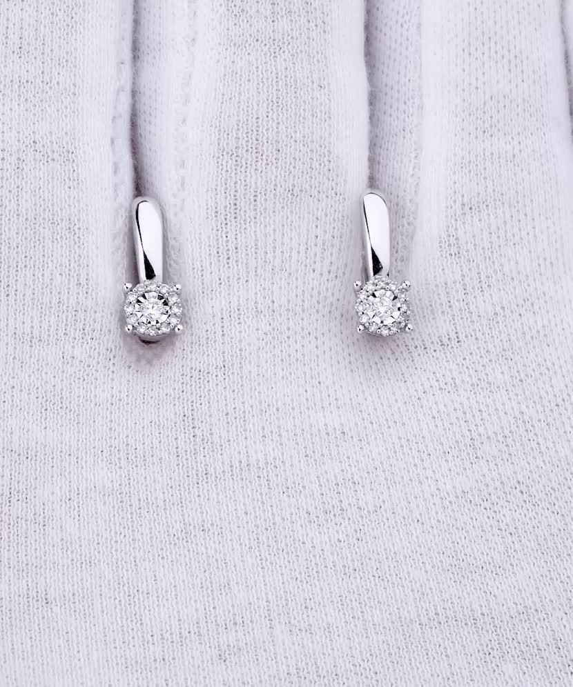 White gold earrings with diamonds