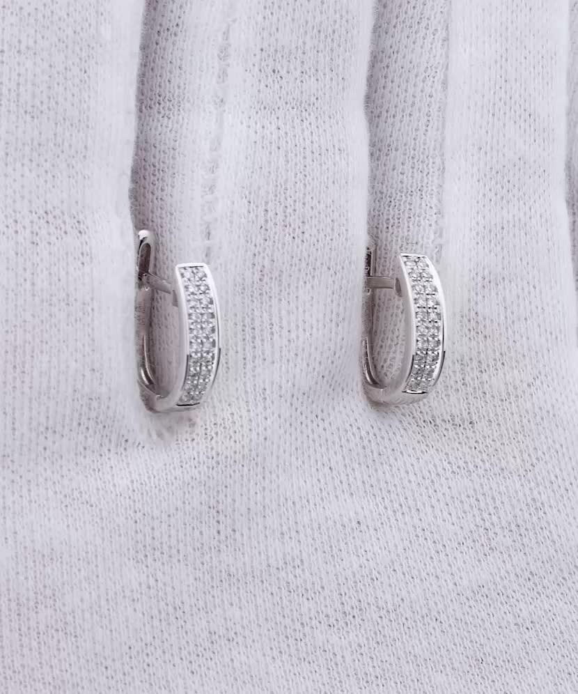 White gold earrings with diamonds