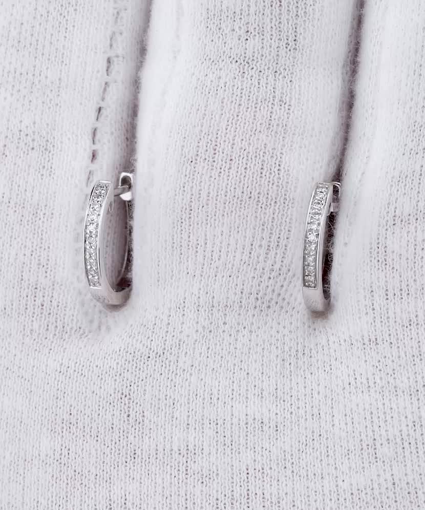 White gold earrings with diamonds