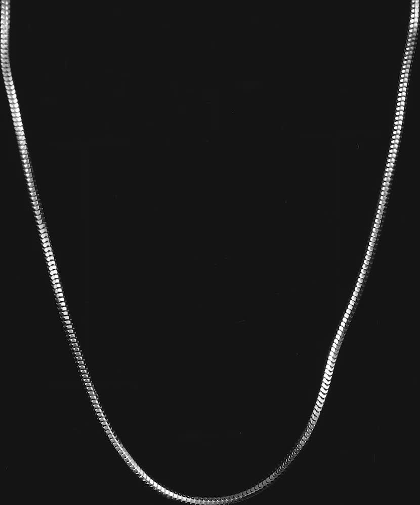 White gold chain "Snake" 1mm