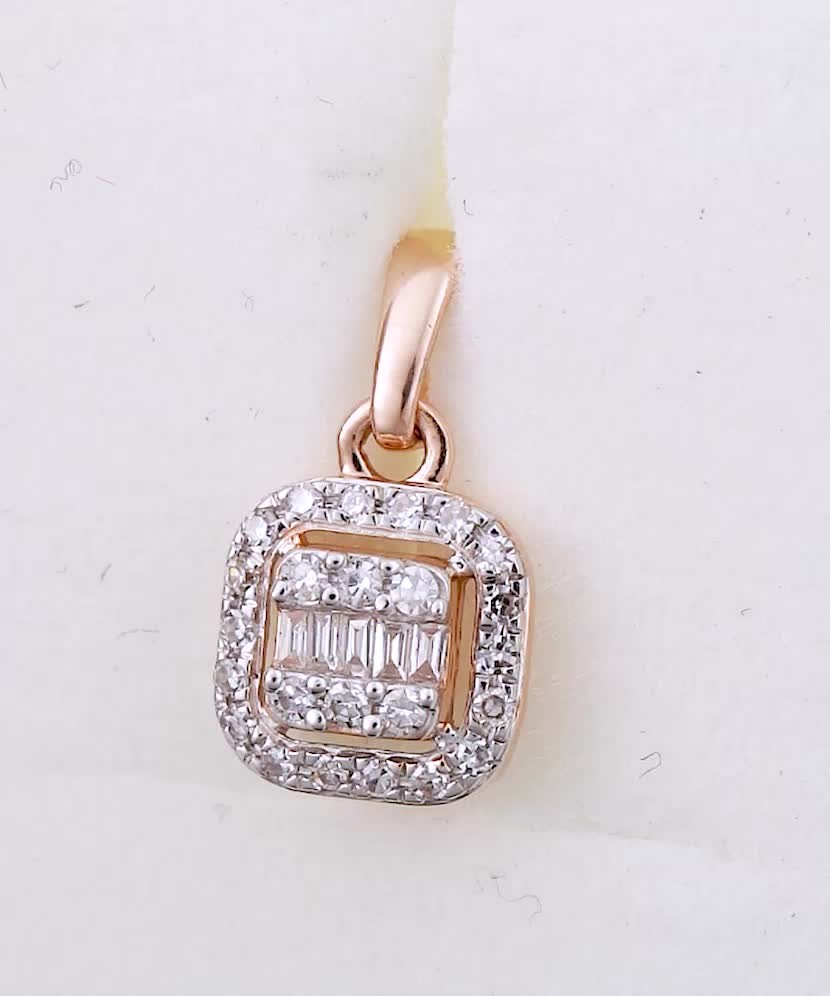 Gold pendant with diamonds