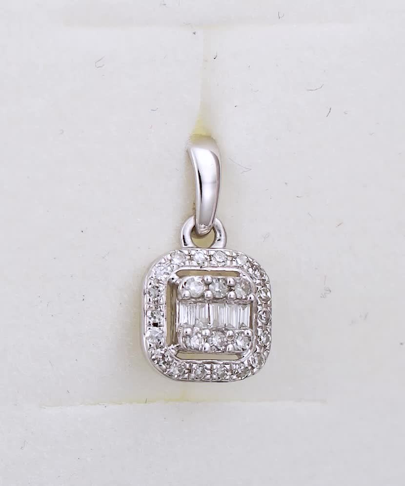White gold pendant with diamonds
