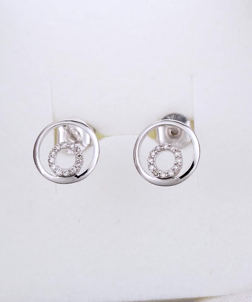 White gold earrings with diamonds