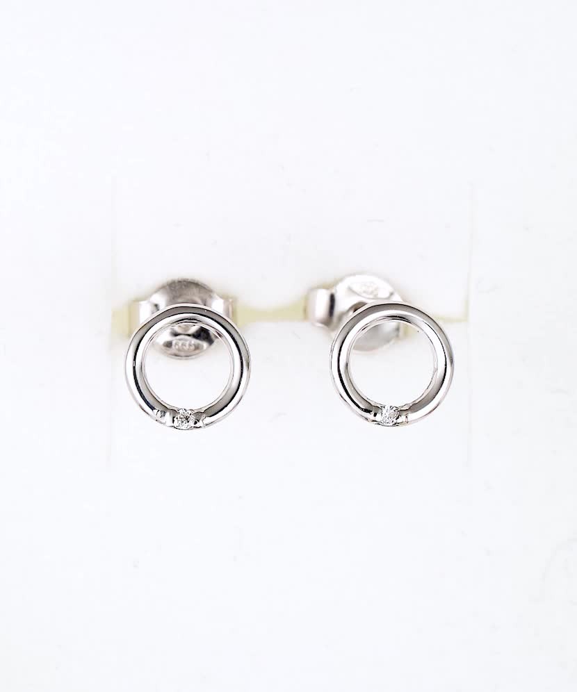 White gold earrings with diamonds