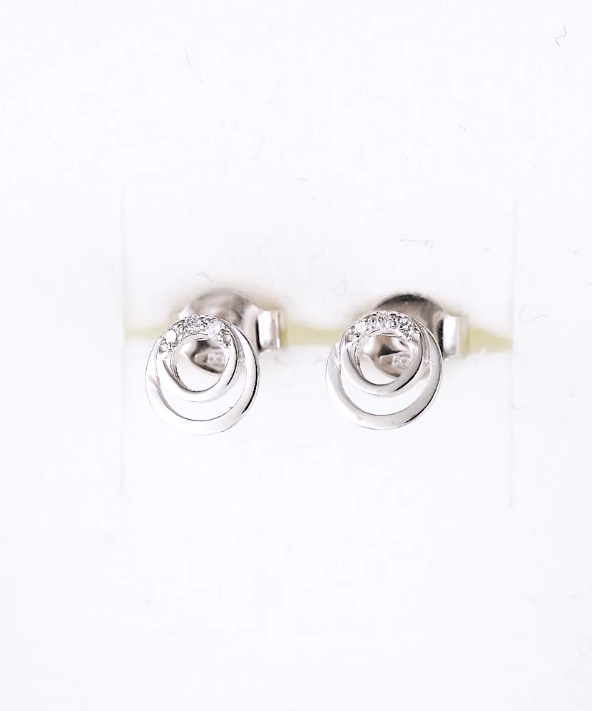 White gold earrings with diamonds