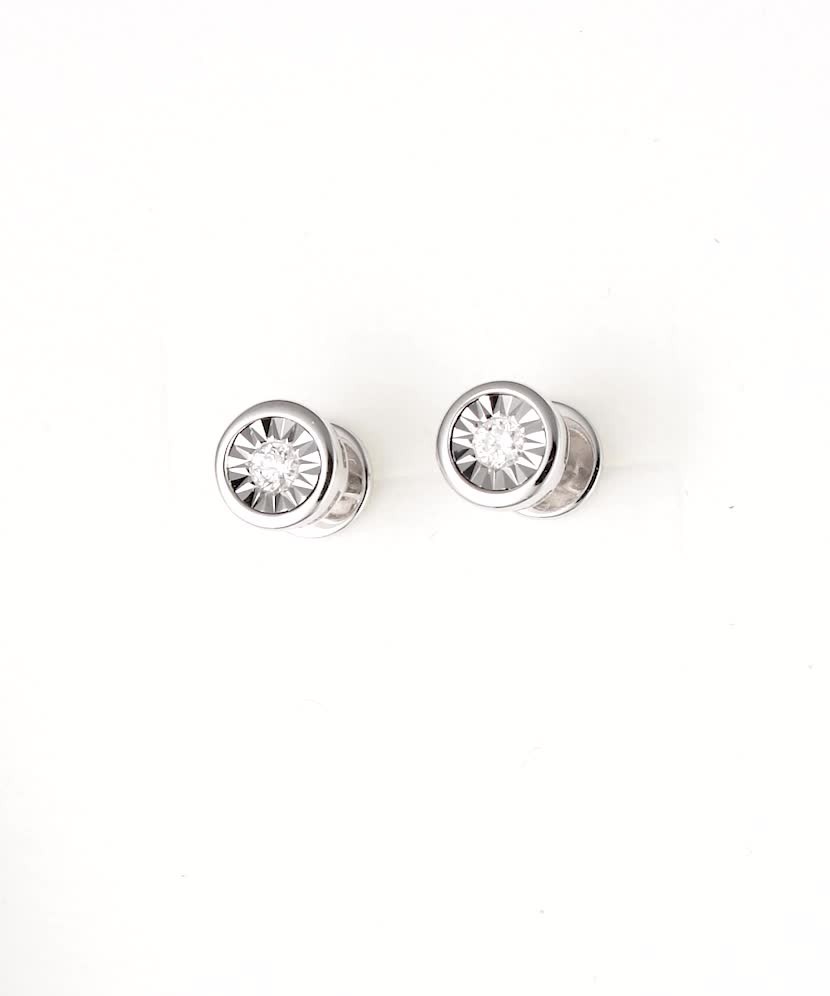 White gold earrings with diamonds