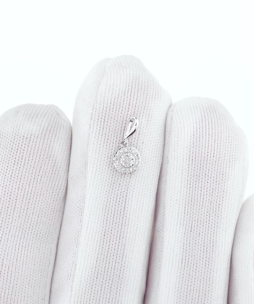 White gold pendant with diamonds