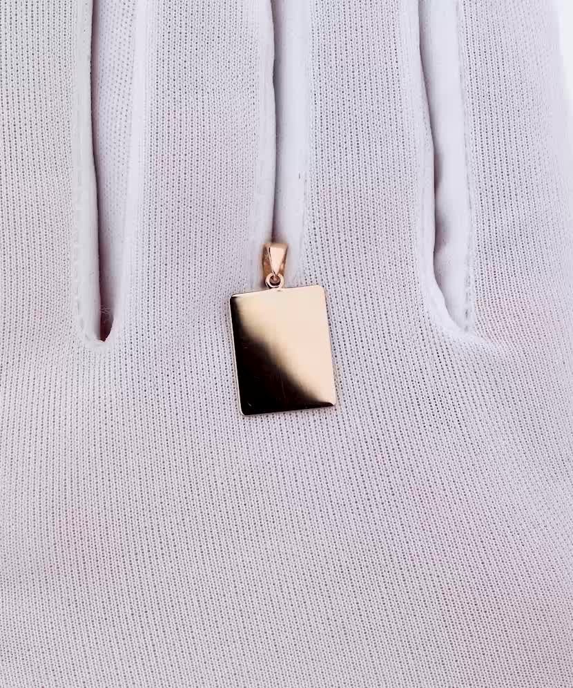 Gold pendant "plate"